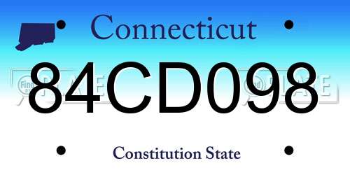 84CD098 Connecticut License Plate