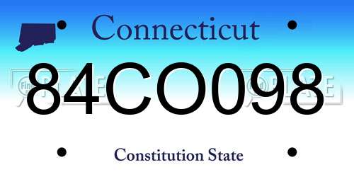 84CO098 Connecticut License Plate
