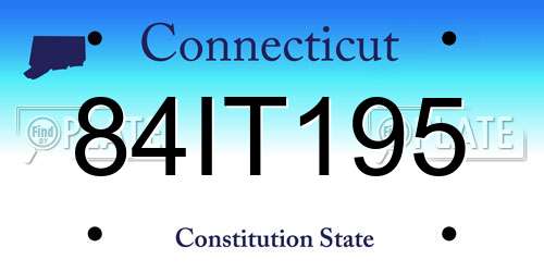 84IT195 Connecticut License Plate