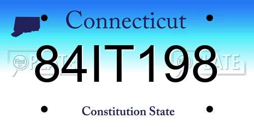 84IT198 Connecticut License Plate