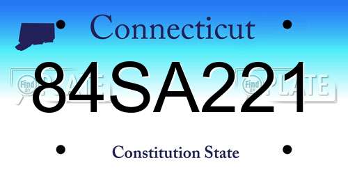 84SA221 Connecticut License Plate