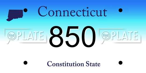 850 Connecticut License Plate