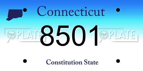 8501 Connecticut License Plate
