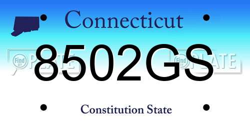 8502GS Connecticut License Plate