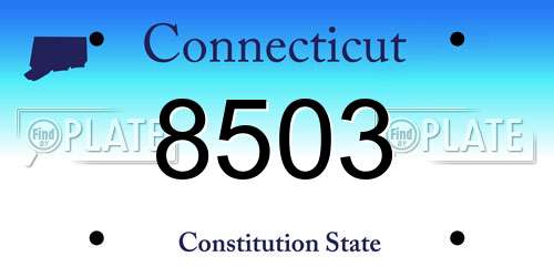 8503 Connecticut License Plate