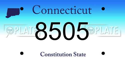 8505 Connecticut License Plate
