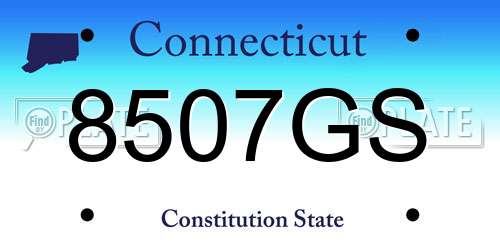 8507GS Connecticut License Plate