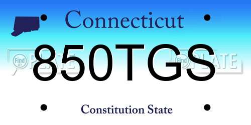 850TGS Connecticut License Plate