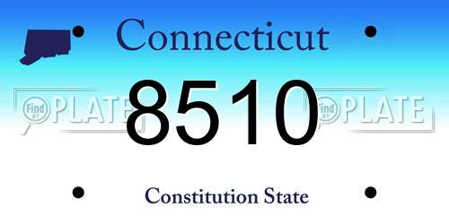 8510 Connecticut License Plate