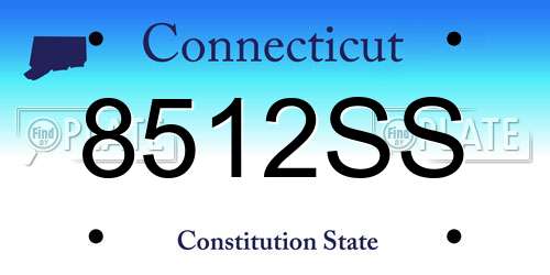 8512SS Connecticut License Plate