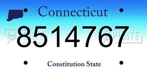 8514767 Connecticut License Plate