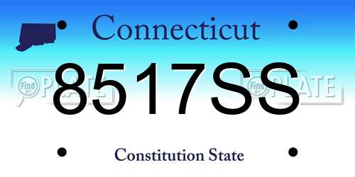 8517SS Connecticut License Plate