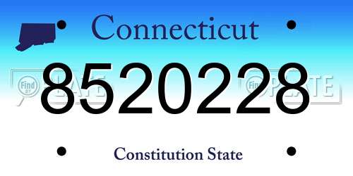 8520228 Connecticut License Plate