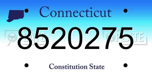 8520275 Connecticut License Plate