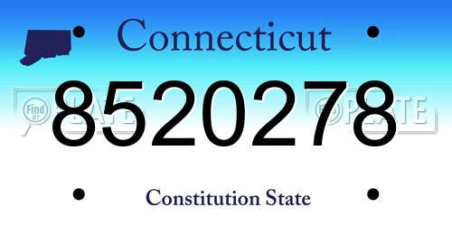 8520278 Connecticut License Plate