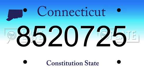8520725 Connecticut License Plate