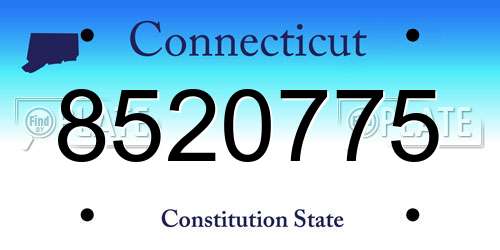 8520775 Connecticut License Plate