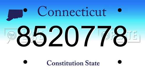 8520778 Connecticut License Plate