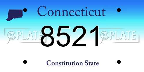 8521 Connecticut License Plate
