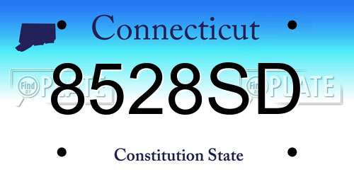 8528SD Connecticut License Plate