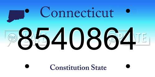 8540864 Connecticut License Plate