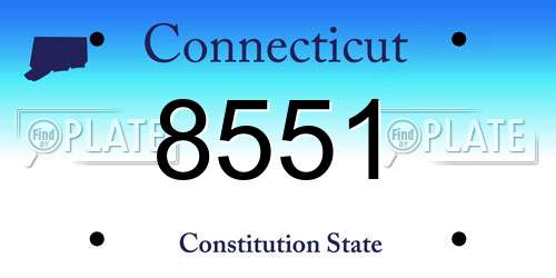 8551 Connecticut License Plate