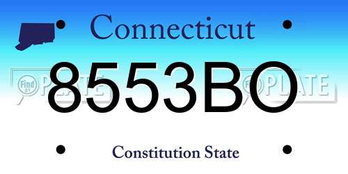 8553BO Connecticut License Plate