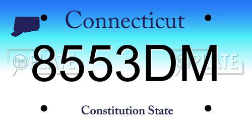8553DM Connecticut License Plate