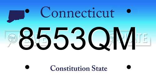 8553QM Connecticut License Plate