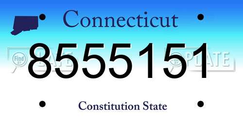8555151 Connecticut License Plate