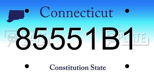 85551B1 Connecticut License Plate