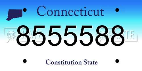 8555588 Connecticut License Plate