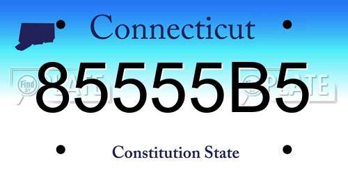 85555B5 Connecticut License Plate