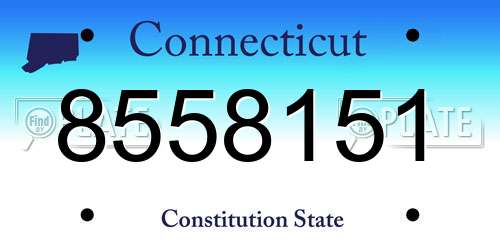 8558151 Connecticut License Plate