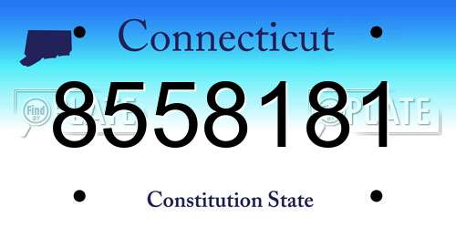 8558181 Connecticut License Plate