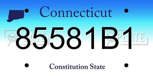 85581B1 Connecticut License Plate