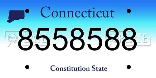 8558588 Connecticut License Plate