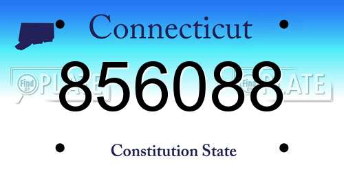 856088 Connecticut License Plate