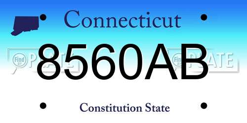 8560AB Connecticut License Plate