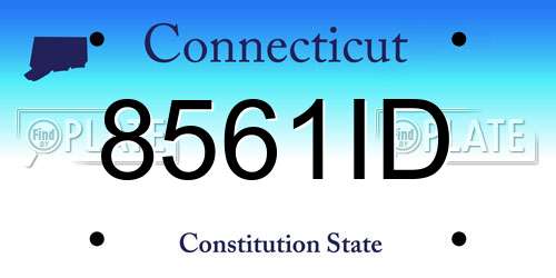 8561ID Connecticut License Plate