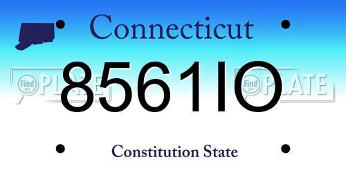 8561IO Connecticut License Plate