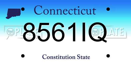 8561IQ Connecticut License Plate