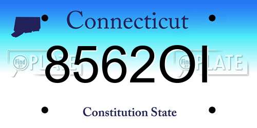8562OI Connecticut License Plate