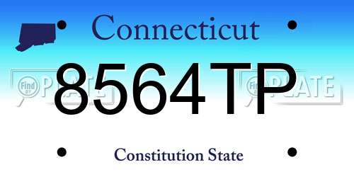 8564TP Connecticut License Plate