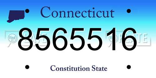 8565516 Connecticut License Plate