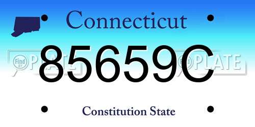 85659C Connecticut License Plate