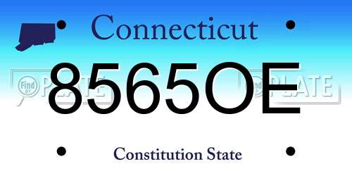 8565OE Connecticut License Plate