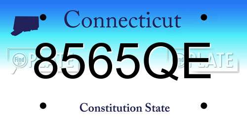 8565QE Connecticut License Plate