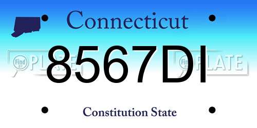 8567DI Connecticut License Plate