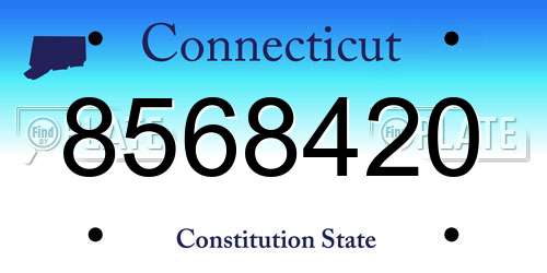 8568420 Connecticut License Plate